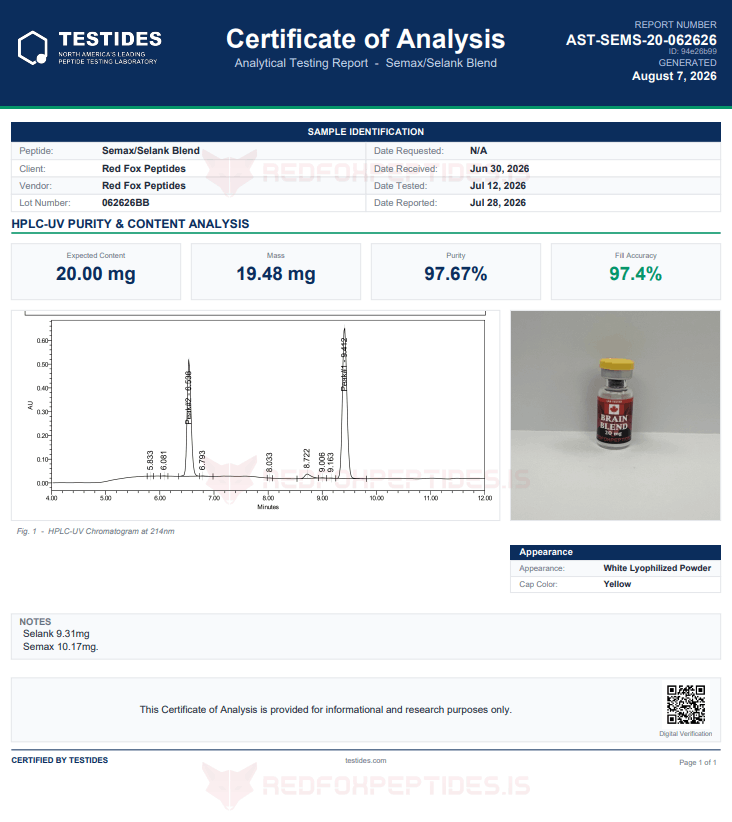 BRAIN BLEND (SEMAX + SELANK) – 20 mg - Image 2
