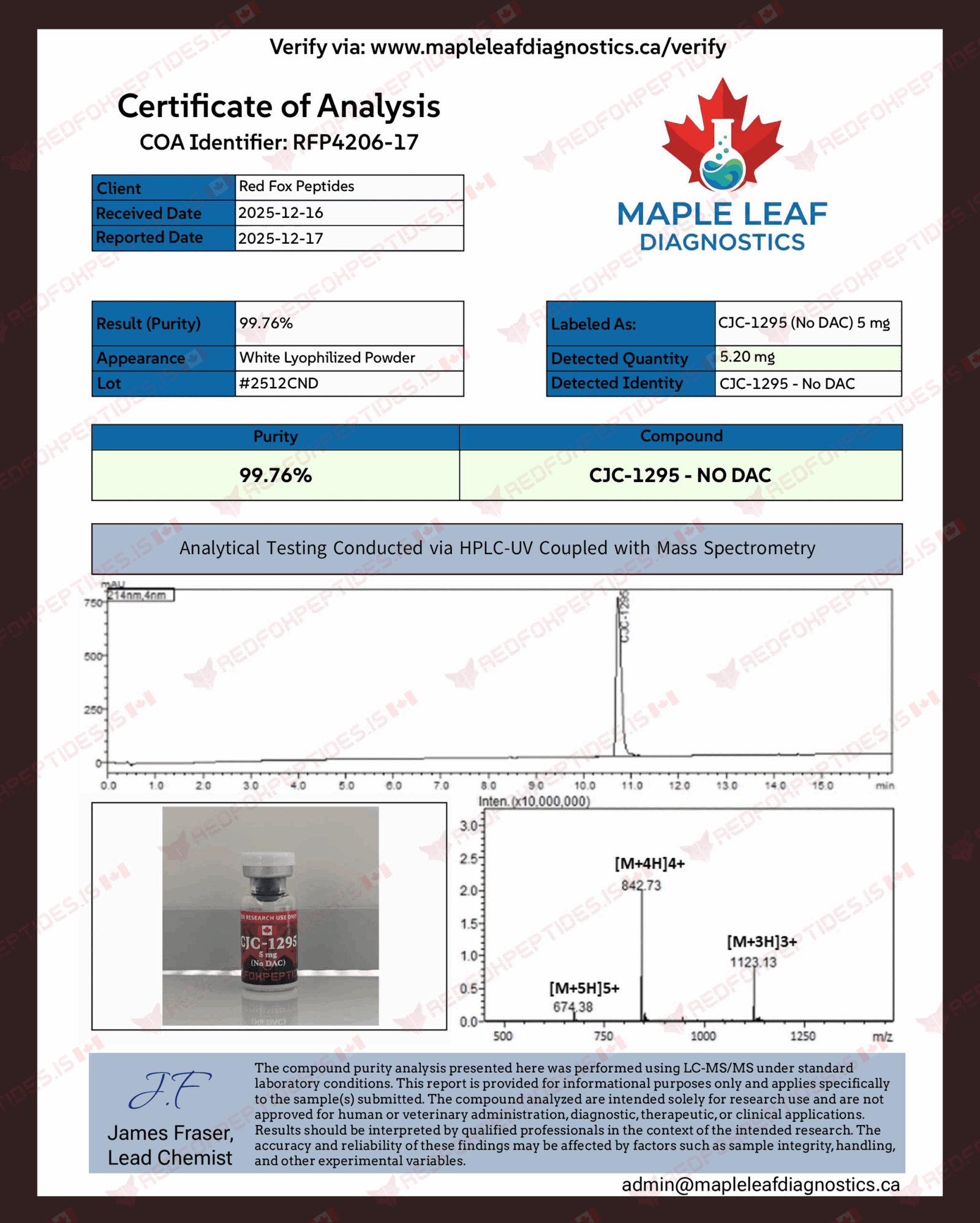 CJC-1295 (No DAC) – 5 mg - Image 2