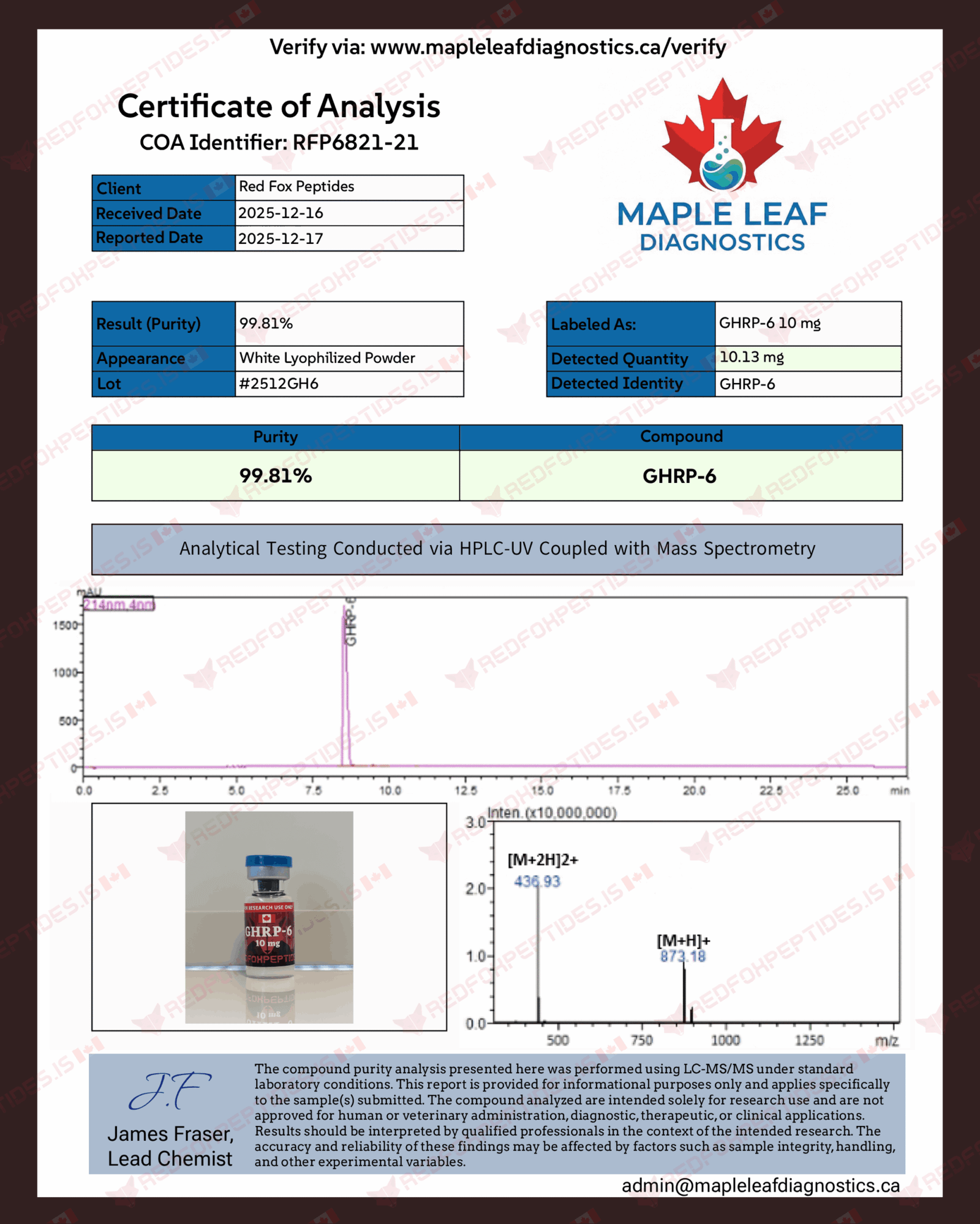 GHRP-6 – 10 mg - Image 2