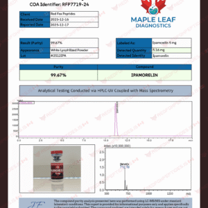 Alternative view of IPAMORELIN – 5 mg