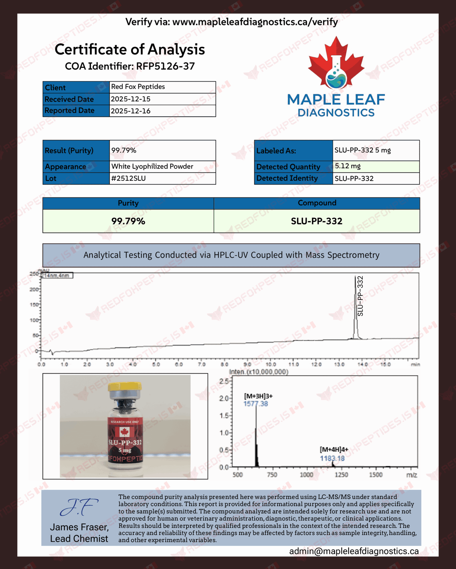 SLU-PP-332 – 5 mg - Image 2